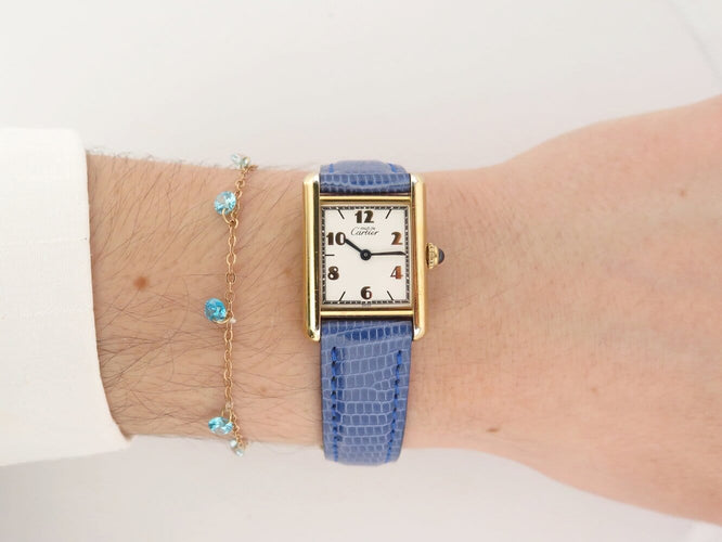Montre Cartier Must Tank - Montre quartz femme 28 mm en vermeil 58 Facettes 274177