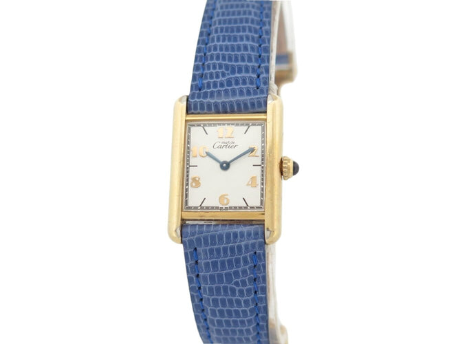 Montre Cartier Must Tank - Montre quartz femme 28 mm en vermeil 58 Facettes 274177