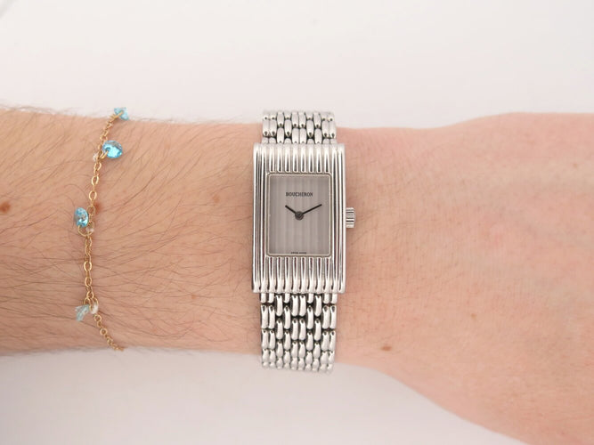 Montre Boucheron Reflet Small - Montre quartz femme en acier 29,5 mm 58 Facettes 274174