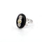 Bague 51 Bague Art déco en or blanc 18 ct avec trois diamants old mine 58 Facettes 102/26 E ORO
