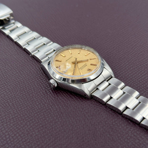 Montre Rolex Oysterdate Precision 6694 - Montre en acier cadran Gold Linen 58 Facettes 061