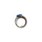 Bague 47 Bague moderne saphir taille poire en or gris 18K et diamants 58 Facettes
