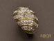 Bague Bague boule en or jaune, platine et diamants 58 Facettes A9645