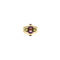 Bague 55.5 Bague Lilas en or jaune 18K avec améthyste et péridots 58 Facettes REF24062-225