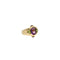 Bague 55.5 Bague Lilas en or jaune 18K avec améthyste et péridots 58 Facettes REF24062-225