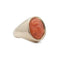 Bague 48 Chevalière - Bague en or jaune 18K et corail rouge 58 Facettes REF2223