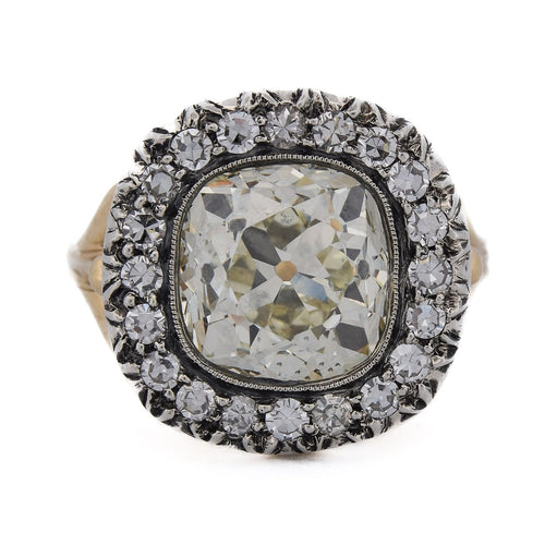 Bague 55 Bague victorienne - Or jaune 18 carats et argent avec diamants taille ancienne 58 Facettes AN604 (000419)