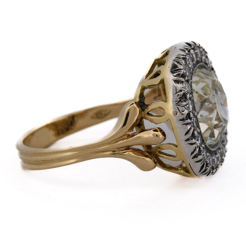 Bague 55 Bague victorienne - Or jaune 18 carats et argent avec diamants taille ancienne 58 Facettes AN604 (000419)