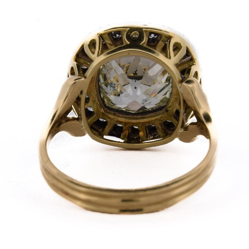 Bague 55 Bague victorienne - Or jaune 18 carats et argent avec diamants taille ancienne 58 Facettes AN604 (000419)