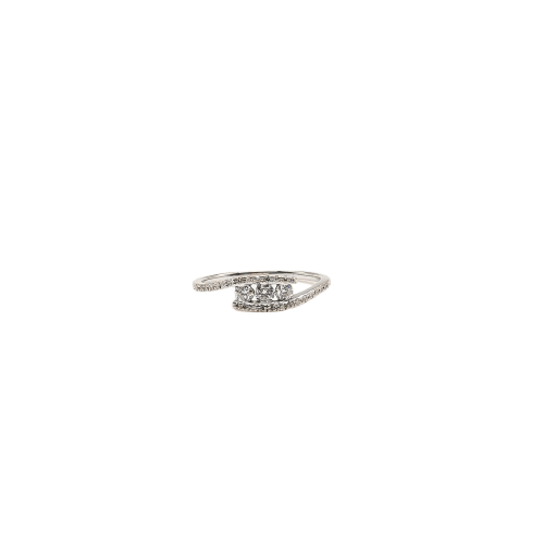 Bague 48 Bague - Diamants en or blanc 18 carats 58 Facettes Bague #5006
