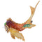 Broche Spilla vintage poisson stylisé en or jaune 18 carats, émail et diamants 58 Facettes SP43 '(06329)