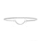 Bracelet Bracelet jonc ovale ouvrant en or blanc 18 carats et diamants 58 Facettes JB20212