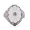 Bague 50 Bague ancienne - Motif floral en platine 950, diamants et cristal de roche 58 Facettes AN594 - P16 (0389)