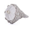 Bague 50 Bague ancienne - Motif floral en platine 950, diamants et cristal de roche 58 Facettes AN594 - P16 (0389)