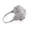 Bague 50 Bague ancienne - Motif floral en platine 950, diamants et cristal de roche 58 Facettes AN594 - P16 (0389)