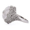 Bague 50 Bague ancienne - Motif floral en platine 950, diamants et cristal de roche 58 Facettes AN594 - P16 (0389)