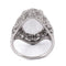 Bague 50 Bague ancienne - Motif floral en platine 950, diamants et cristal de roche 58 Facettes AN594 - P16 (0389)