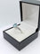 Bague 49 Bague solitaire vintage en platine avec aigue-marine et diamants 58 Facettes Valoir/250