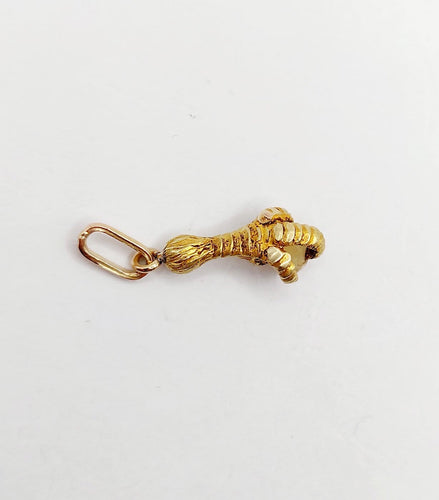 Pendentif Pendentif serre d'aigle antique en or jaune 18k et perle 58 Facettes A06935