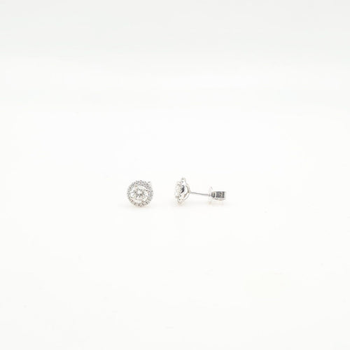 Boucles d'oreilles Boucles d’oreilles en or blanc 18 carats et diamants 58 Facettes BO #4996