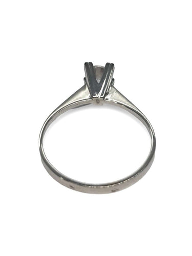 Bague 54.5 Solitaire - Bague en or blanc 18K et diamant 0,50 ct 58 Facettes 1764