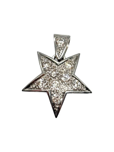 Pendentif Pendentif étoile en or blanc 18K et diamants 0,60 ct 58 Facettes 1815