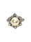 Bague 55 Bague en or blanc 18K avec perle naturelle et diamants 0,90 ct 58 Facettes 1777