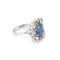 Bague 54.5 Bague - Saphir de Ceylan 4,66 ct et diamants en platine et or gris 18 carats 58 Facettes BSA92