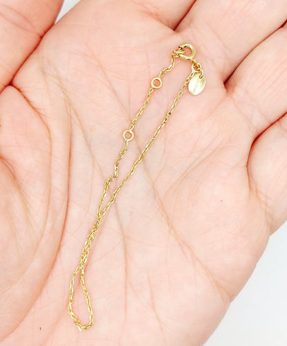 Bracelet Bracelet gourmette fin vintage en or jaune 18 k 58 Facettes A06966