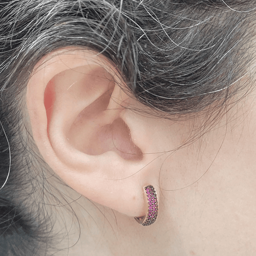 Boucles d'oreilles Boucles d’oreilles - Rubis en or jaune 18 ct 58 Facettes PE616