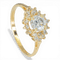 Bague 54 Bague en or jaune 585 sertie de diamants 0,92 ct 58 Facettes XB03