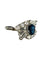 Bague 54 Bague en or blanc 18K avec saphir 1,5 ct et diamants 1 ct 58 Facettes 1774
