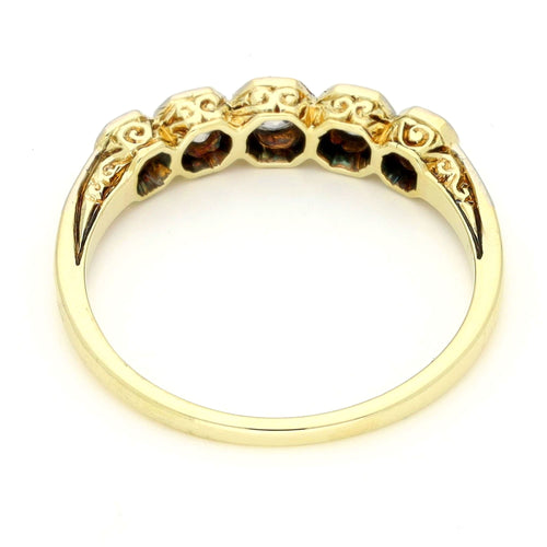 Bague 54 Bague rivière - Bague en or jaune 14k et diamants 58 Facettes 579257D5ACD646088E9B83FF81C085ED