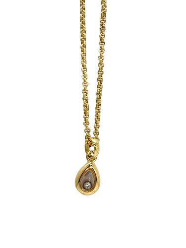 Collier Chopard Happy Diamond - Collier poire en or jaune 18K et diamant 58 Facettes 1800
