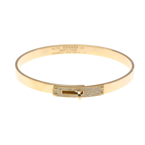 Bracelet Hermès Kelly - Bracelet en or rose 18K et diamants pavés 58 Facettes x5pdyt764e