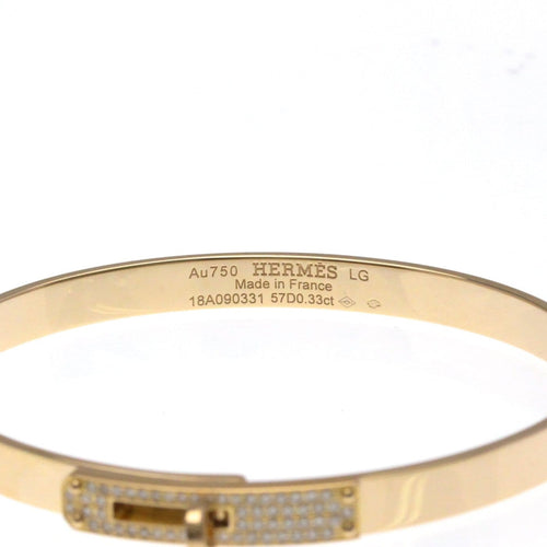 Bracelet Hermès Kelly - Bracelet en or rose 18K et diamants pavés 58 Facettes x5pdyt764e