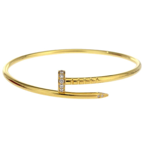 Bracelet Cartier Juste un Clou - Bracelet en or jaune et diamants 58 Facettes m3g6qbsp29