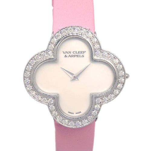 Montre Van Cleef & Arpels Alhambra - Montre en or blanc et diamants 58 Facettes ppymle