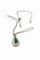 Collier Chaîne et pendentif poire en or blanc 18 ct, jade vert et diamants 58 Facettes 87816-90851 ac12745