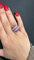 Bague 53 Bague en or blanc 18 kt avec rubis et diamants 58 Facettes 223/26 L