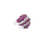Bague 53 Bague en or blanc 18 kt avec rubis et diamants 58 Facettes 223/26 L