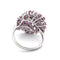 Bague 53 Bague en or blanc 18 kt avec rubis et diamants 58 Facettes 223/26 L