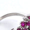 Bague 53 Bague en or blanc 18 kt avec rubis et diamants 58 Facettes 223/26 L