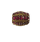 Pendentif Pendentif coulant cylindrique en or jaune 18 carats et rubis naturels 58 Facettes Pendentif