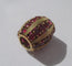 Pendentif Pendentif coulant cylindrique en or jaune 18 carats et rubis naturels 58 Facettes Pendentif