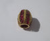 Pendentif Pendentif coulant cylindrique en or jaune 18 carats et rubis naturels 58 Facettes Pendentif