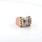Bague 52 Bague années 80 style demodè en or rose et blanc 18 ct diamants 58 Facettes 223/26 C