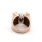 Bague 52 Bague années 80 style demodè en or rose et blanc 18 ct diamants 58 Facettes 223/26 C