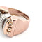 Bague 52 Bague années 80 style demodè en or rose et blanc 18 ct diamants 58 Facettes 223/26 C