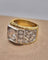 Bague 49 Bague solitaire gravée florentine en or 18 ct et diamant 58 Facettes CV-023